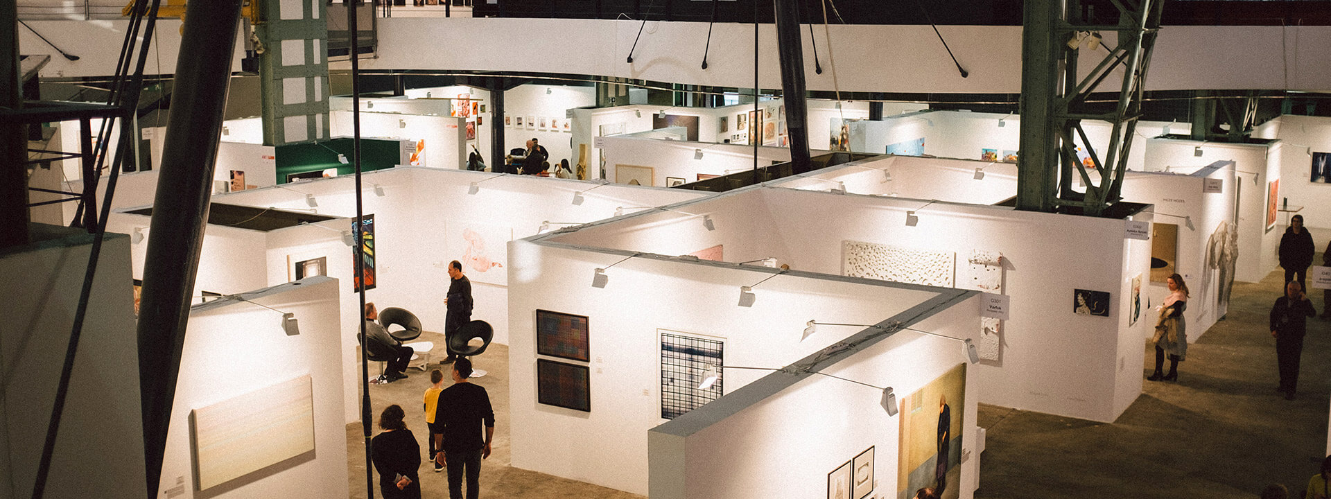 Exhibition stalls from top view