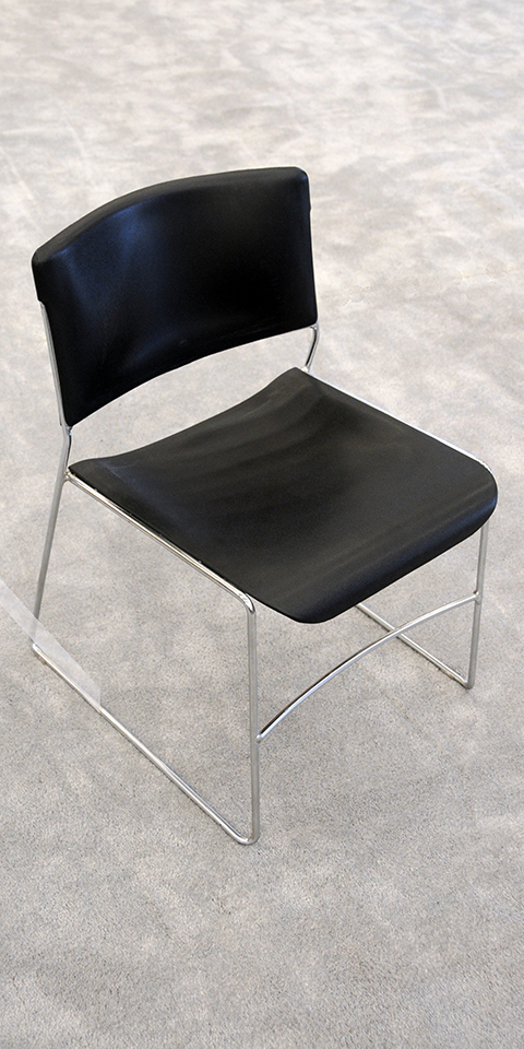 Contemporary Dining Chair In Leather